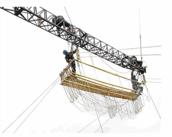 索道式跨越网施工架设图